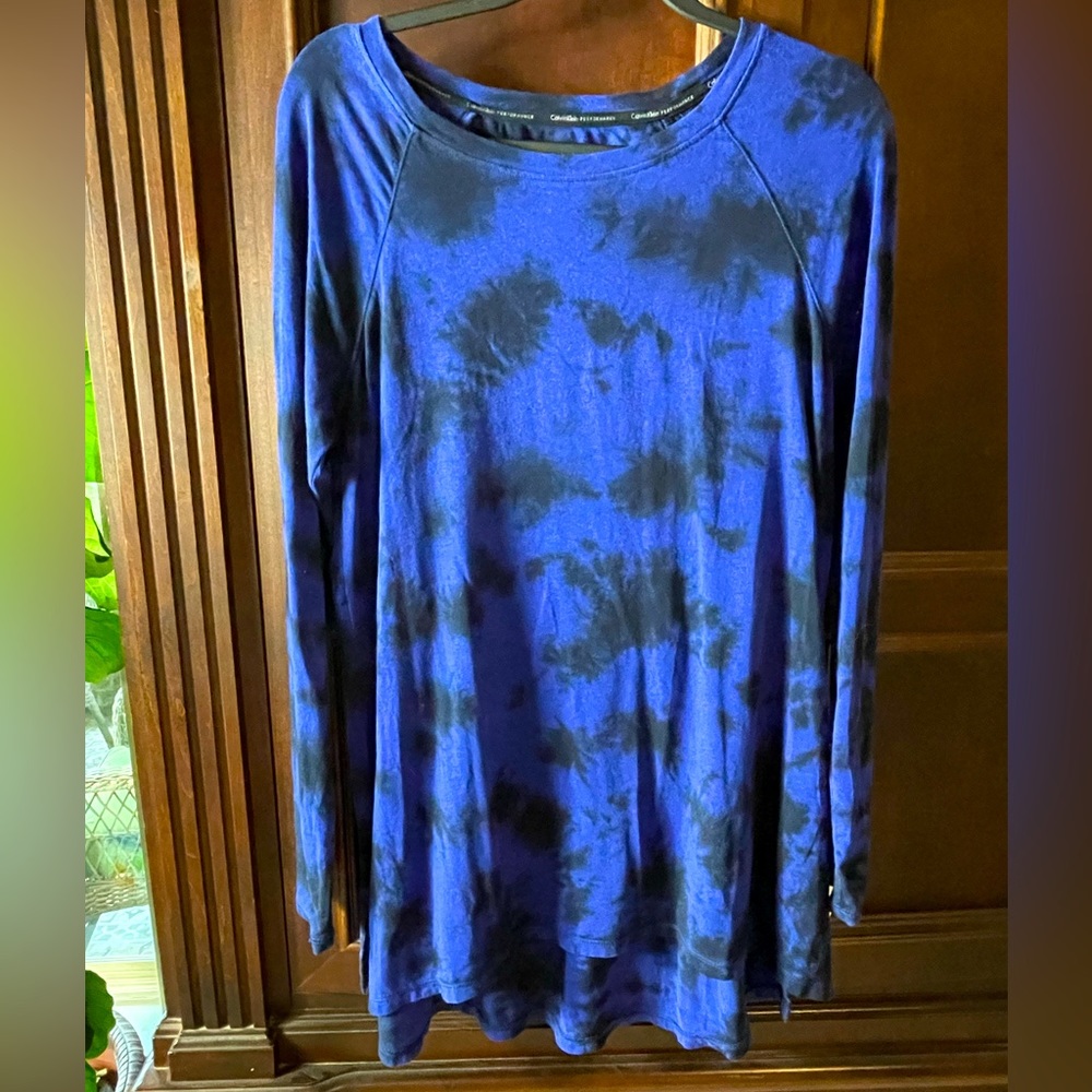CALVIN KLEIN PERFORMANCE - cobalt blue long sleeved tunic/dress (M)